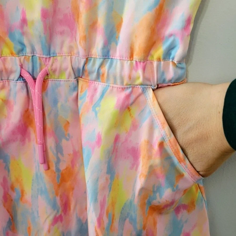 Bass Pro Shops Girls Performance Dress Size S‎ Neon Tie Dye